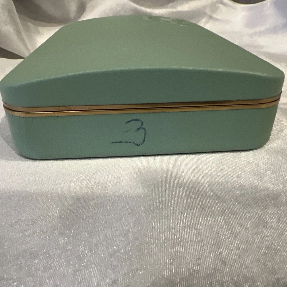 Farrington Vintage Clamshell Jewelry Case 60s Travel USA Classic Green 6.5